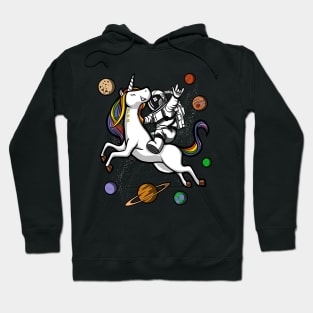 Space Astronaut Riding Unicorn Hoodie